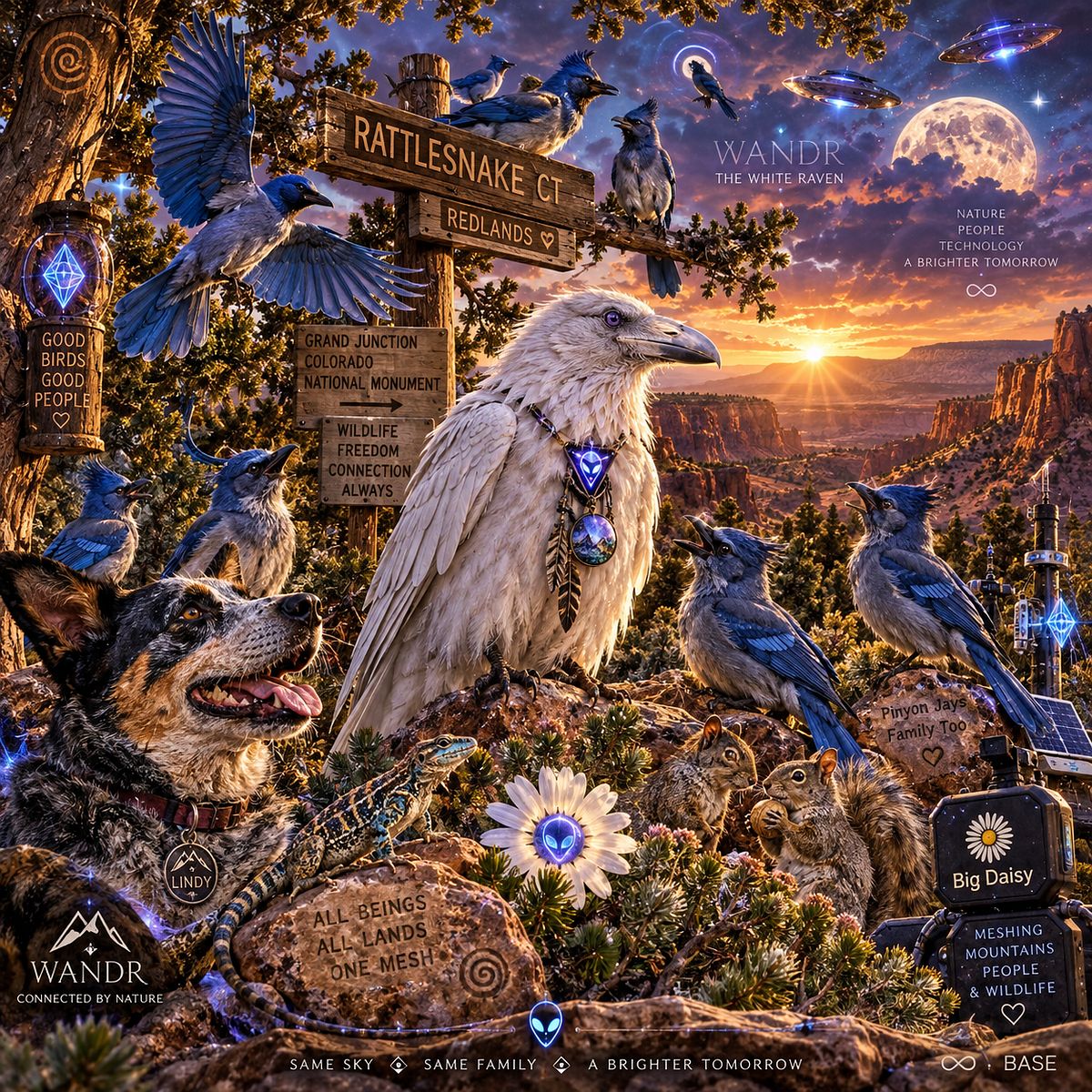 WANDR: The Pinyon Jay Family — Guardians of the Redlands 🪶💙🌼