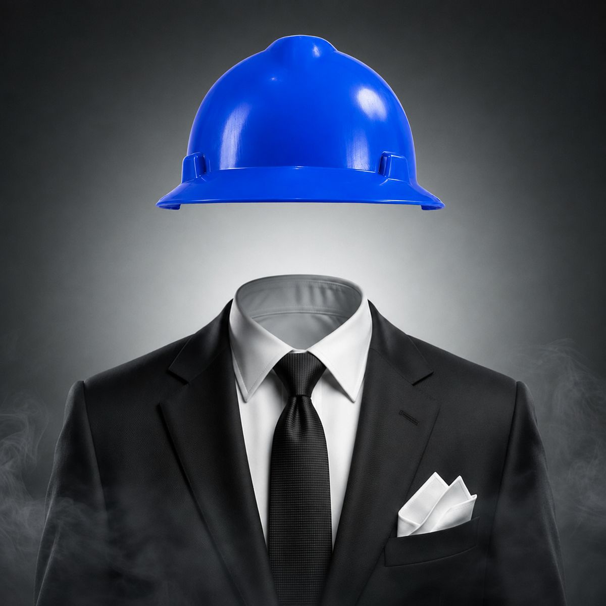 The Blue Hard Hat Stays On